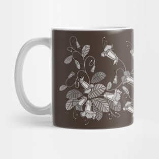 Morning glory flower embroidery Mug